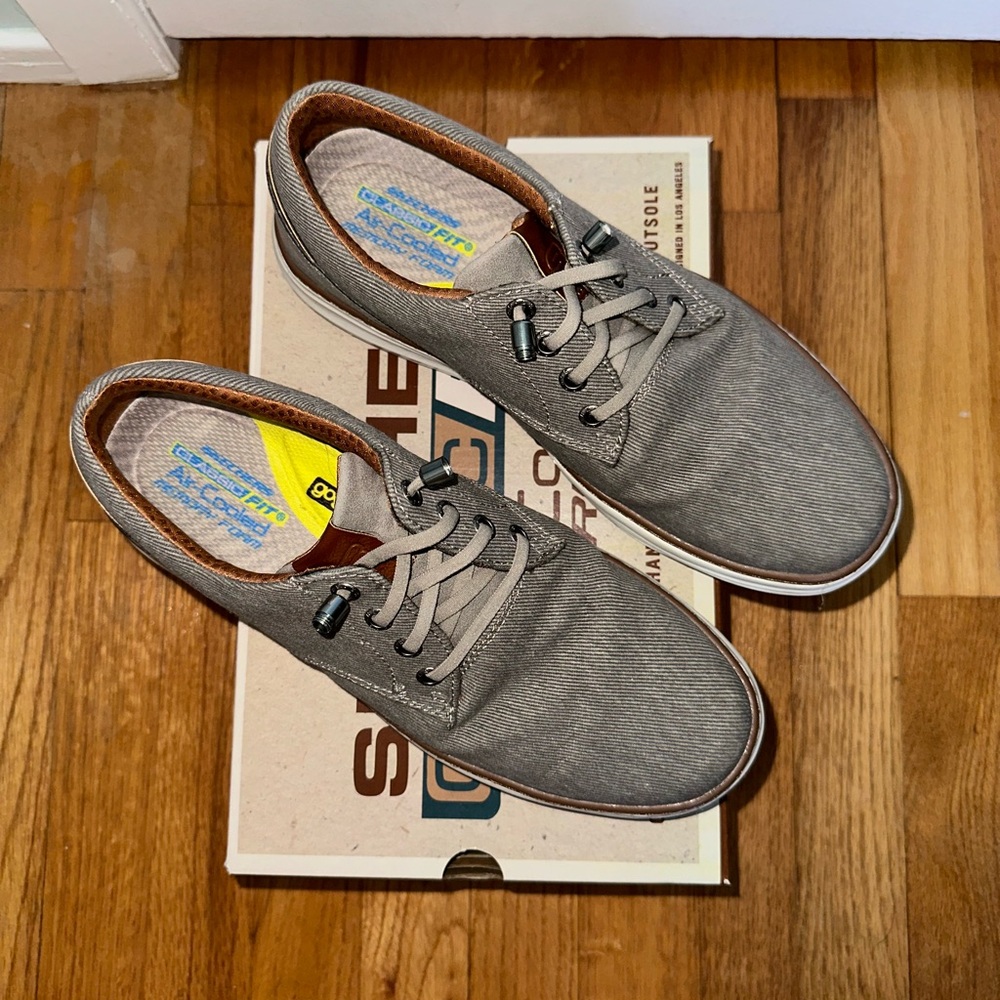 Skechers Men's Ederson Classic Fit Air-Cooled Memory Foam Moreno Shoe Size 7.5 - Picture 3 of 14